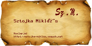 Sztojka Miklós névjegykártya